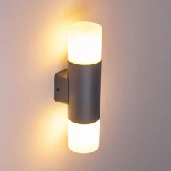 hofstein Applique murale d'extérieur Schafhaus Anthracite, 2 lumières