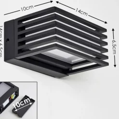 hofstein Applique murale d'extérieur Michele LED Noir, 1 lumière