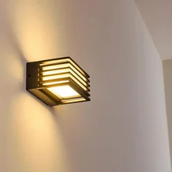 hofstein Applique murale d'extérieur Michele LED Noir, 1 lumière