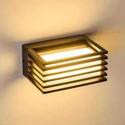 hofstein Applique murale d'extérieur Michele LED Noir, 1 lumière