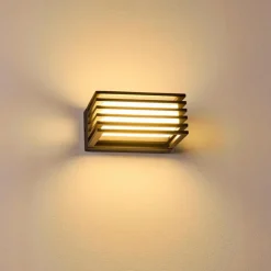 hofstein Applique murale d'extérieur Michele LED Noir, 1 lumière