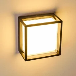 hofstein Applique murale d'extérieur Lysabild LED Noir, 1 lumière