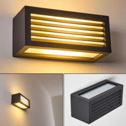 hofstein Applique murale d'extérieur Naldmadebro Anthracite, 1 lumière