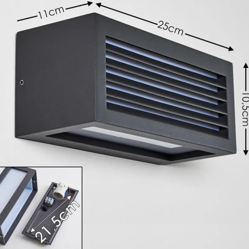 hofstein Applique murale d'extérieur Naldmadebro Anthracite, 1 lumière