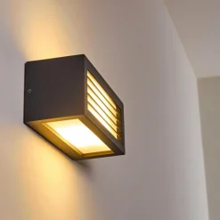 hofstein Applique murale d'extérieur Naldmadebro Anthracite, 1 lumière