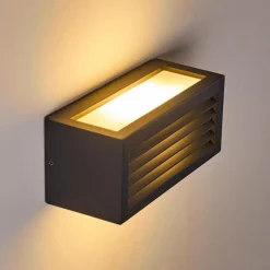 hofstein Applique murale d'extérieur Naldmadebro Anthracite, 1 lumière