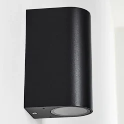 hofstein Applique murale d'extérieur Norrelogum Noir, 2 lumières