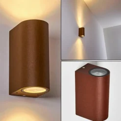 hofstein Applique murale d'extérieur Norrelogum Rouille, 2 lumières