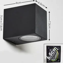 hofstein Applique murale d'extérieur Nordborg LED Noir, 1 lumière