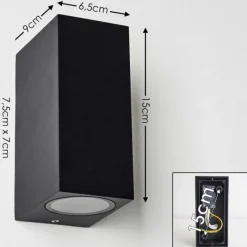 hofstein Applique murale d'extérieur Nordborg LED Noir, 2 lumières