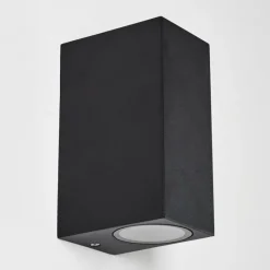 hofstein Applique murale d'extérieur Nordborg LED Noir, 2 lumières