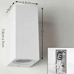 hofstein Applique murale d'extérieur Nordborg LED Blanc, 2 lumières