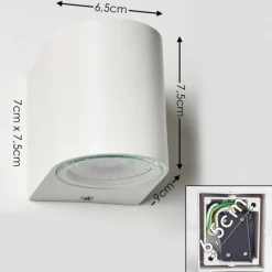 hofstein Applique murale d'extérieur Nordborg LED Blanc, 1 lumière