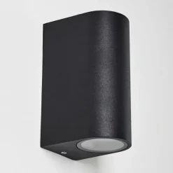 hofstein Applique murale d'extérieur Nordborg LED Noir, 2 lumières