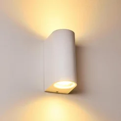 hofstein Applique murale d'extérieur Nordborg LED Blanc, 2 lumières