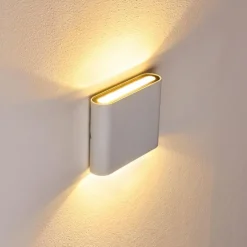 hofstein Applique murale d'extérieur Tinglev LED Blanc, 2 lumières