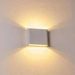 hofstein Applique murale d'extérieur Tinglev LED Blanc, 2 lumières