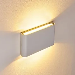 hofstein Applique murale d'extérieur Tinglev LED Blanc, 2 lumières
