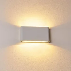 hofstein Applique murale d'extérieur Tinglev LED Blanc, 2 lumières