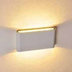 hofstein Applique murale d'extérieur Tinglev LED Blanc, 2 lumières