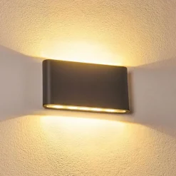 hofstein Applique murale d'extérieur Tinglev LED Anthracite, 2 lumières