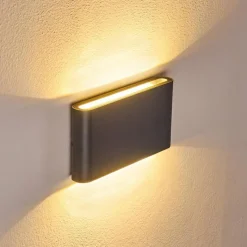 hofstein Applique murale d'extérieur Tinglev LED Anthracite, 2 lumières