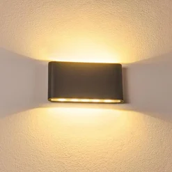 hofstein Applique murale d'extérieur Tinglev LED Anthracite, 2 lumières