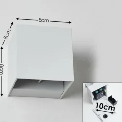 hofstein Applique murale d'extérieur Fauderup LED Blanc, 2 lumières