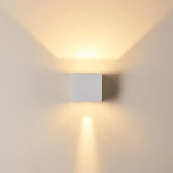 hofstein Applique murale d'extérieur Fauderup LED Blanc, 2 lumières