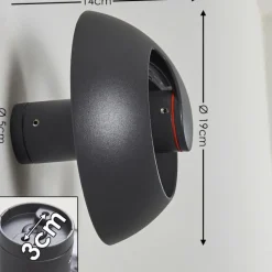 hofstein Applique murale d'extérieur Nyborg LED Anthracite, 1 lumière