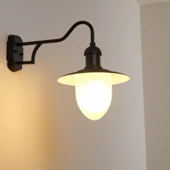 Luminaires Rustiques-hofstein Applique murale d'extérieur Surnu Noir, 1 lumière