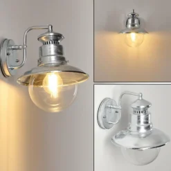 hofstein Applique murale d'extérieur Sipri Argenté, 1 lumière