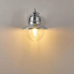 hofstein Applique murale d'extérieur Sipri Argenté, 1 lumière