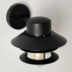 Luminaires Rustiques-hofstein Applique murale d'extérieur Accra Noir, 1 lumière