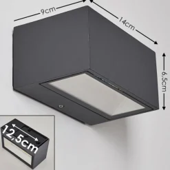 hofstein Applique murale d'extérieur Spidern LED Anthracite, 1 lumière