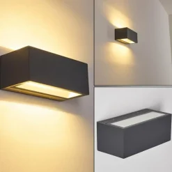 hofstein Applique murale d'extérieur Spidern LED Aluminium, 1 lumière