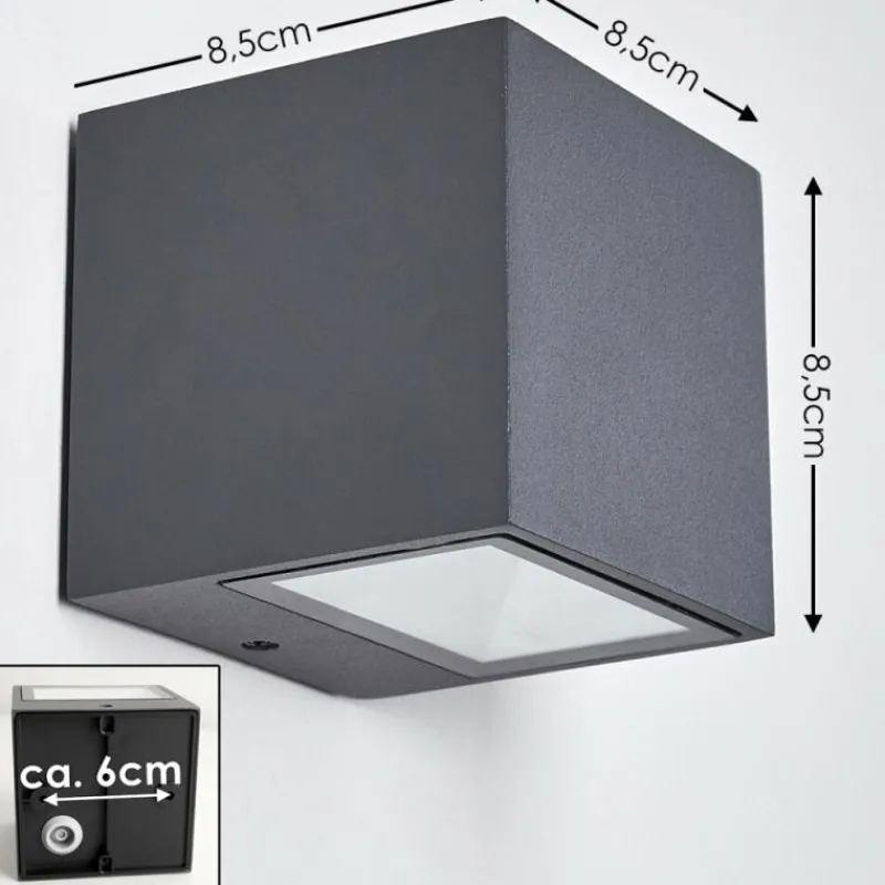 hofstein Applique murale d'extérieur Spidern LED Anthracite, 1 lumière