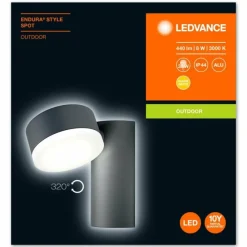 Luminaires Ledvance Applique murale d'extérieur LEDVANCE ENDURA Noir, 1 lumière