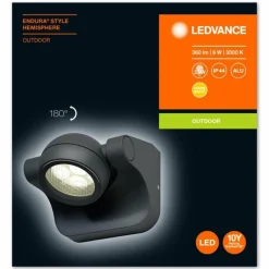 Luminaires Ledvance Applique murale d'extérieur LEDVANCE ENDURA Noir, 1 lumière