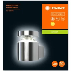 Luminaires Ledvance Applique murale d'extérieur LEDVANCE ENDURA Acier inoxydable, 1 lumière