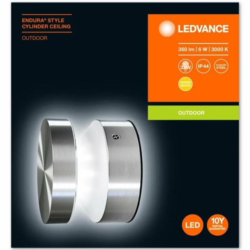 Luminaires Ledvance Applique murale d'extérieur LEDVANCE ENDURA Acier inoxydable, 1 lumière