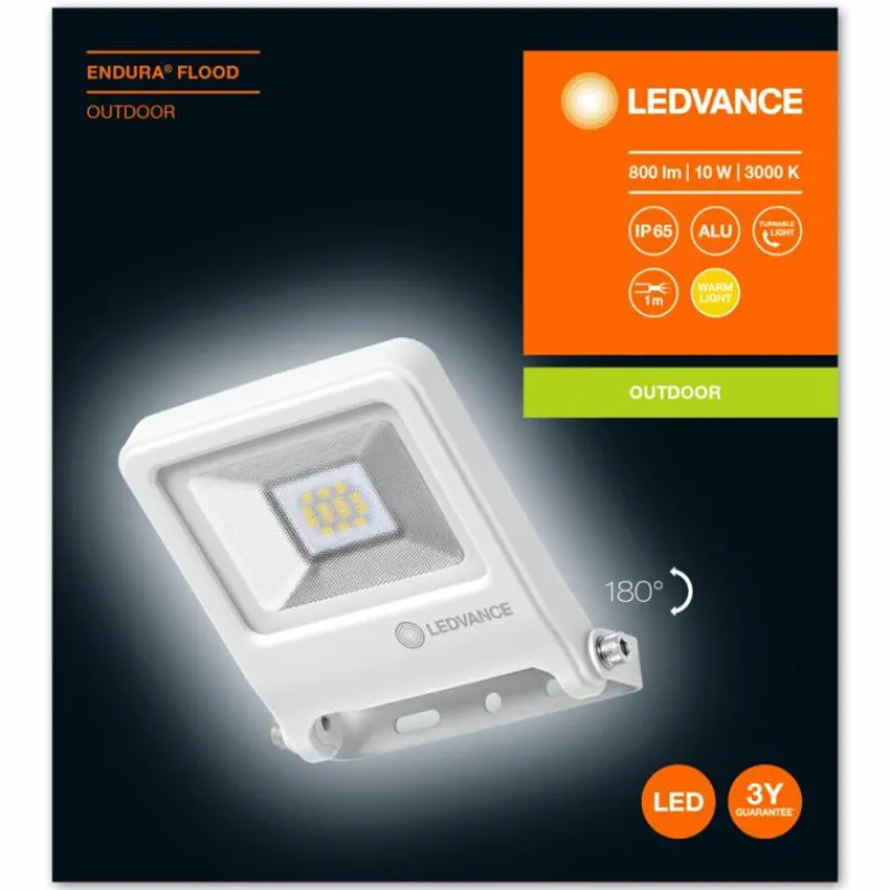 Luminaires Ledvance Applique murale d'extérieur LEDVANCE POLYBAR Blanc, 1 lumière