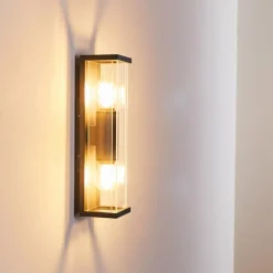 hofstein Applique murale d'extérieur Skeldegaard Anthracite, 2 lumières