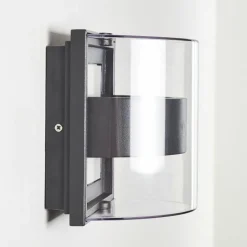 hofstein Applique murale d'extérieur Sauerbek LED Noir, 2 lumières