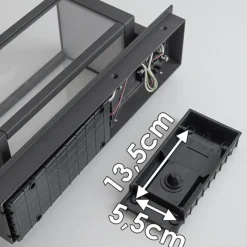 hofstein Applique murale d'extérieur Faroer LED Anthracite, 1 lumière, Détecteur de mouvement