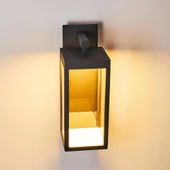 hofstein Applique murale d'extérieur Faroer LED Anthracite, 1 lumière, Détecteur de mouvement