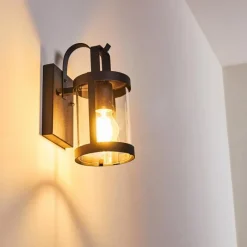 Lampes Vintages & Rétros-hofstein Applique murale d'extérieur Hojer Noir, 1 lumière