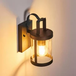 Lampes Vintages & Rétros-hofstein Applique murale d'extérieur Hojer Noir, 1 lumière