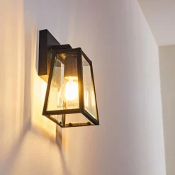 Lampes Vintages & Rétros-hofstein Applique murale d'extérieur Hjerpsted Noir, 1 lumière