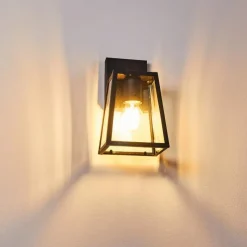 Lampes Vintages & Rétros-hofstein Applique murale d'extérieur Hjerpsted Noir, 1 lumière